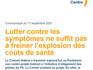 Le Centre Communiqué – 17.09.2021