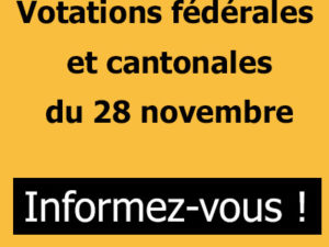 Informations au sujet des votations du  28 novembre