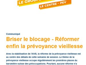 Réformer l’assurance vieillesse : une priorité !